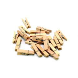 Wooden Clips Natural Color...